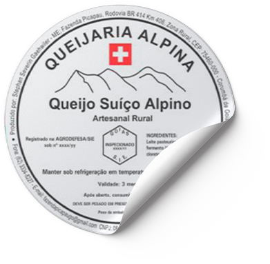 Etiqueta Queijaria Alpina - Promom